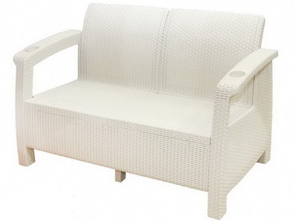 Двухместный диван Yalta Sofa Seаt белый купить в Николаевске-на-Амуре