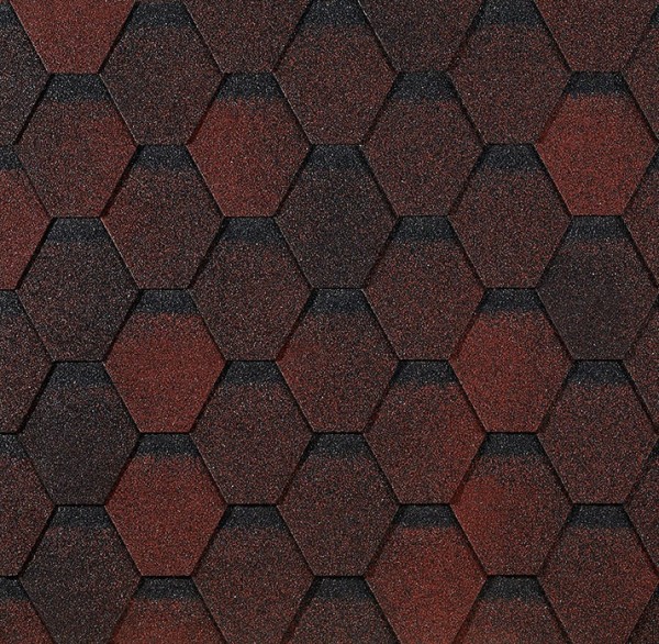 Гибкая черепица EURASIA Docke, Коллекция ШЕСТИГРАННИК Красный купить в Николаевске-на-Амуре