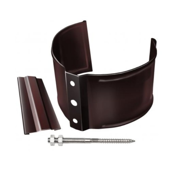 Водосток Grand Line 125x90 – Хомут трубы (на кирпич) RAL 8017 купить в Николаевске-на-Амуре