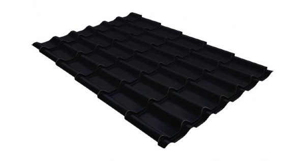 Металлочерепица классик GL 0,5 Velur20 RAL 9005 черный купить в Николаевске-на-Амуре