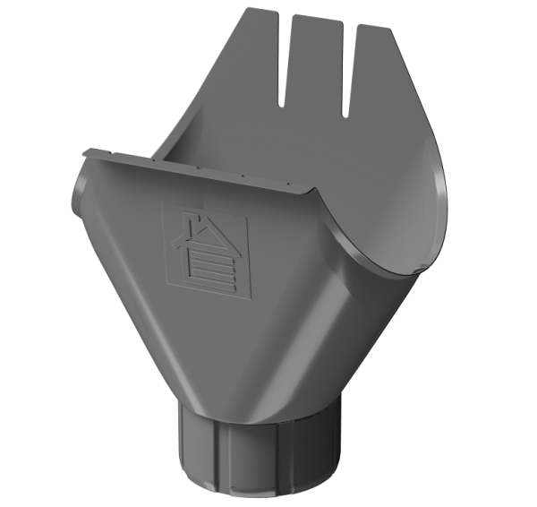 Воронка желоба D125 Döcke STAL PREMIUM Графит, (RAL 7024) купить в Николаевске-на-Амуре