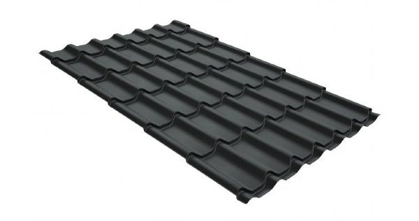 Металлочерепица классик GL 0,5 GreenCoat Pural Matt RR 23 темно-серый (RAL 7024 мокрый асфальт) купить в Николаевске-на-Амуре