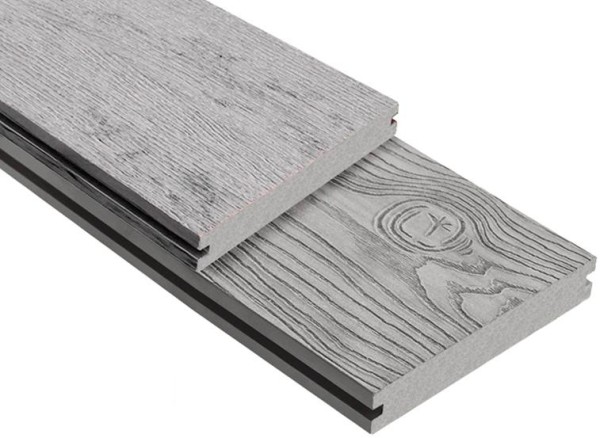 Террасная доска ДПК Outdoor 3D полнотелая STORM/OCEAN GREY серая микс купить в Николаевске-на-Амуре