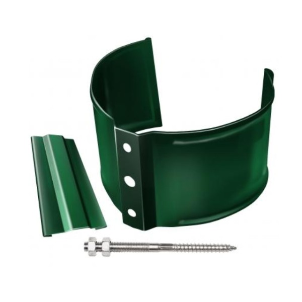 Водосток Grand Line 125x90 – Хомут трубы (на кирпич) RAL 6005 купить в Николаевске-на-Амуре