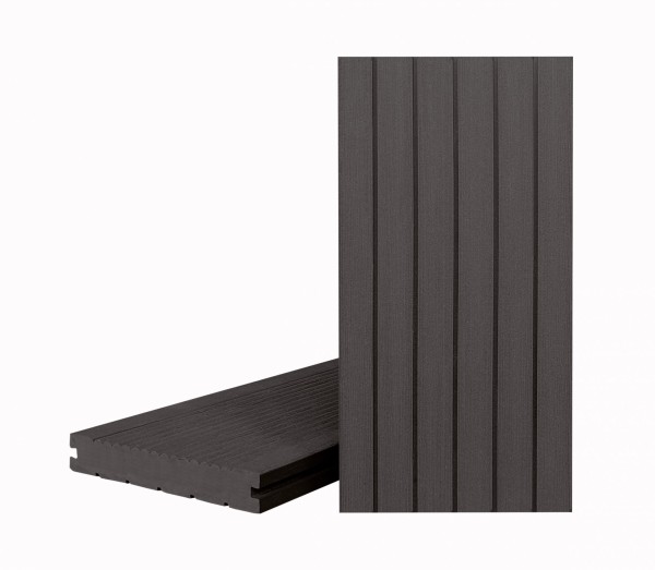 Террасная доска Классик Чёрное дерево (полнотелая с пазом) купить в Николаевске-на-Амуре