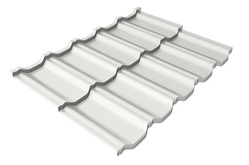 Металлочерепица модульная Квинта Uno Grand Line c 3D резом 0,5 Satin RAL 9003 сигнальный белый купить в Николаевске-на-Амуре