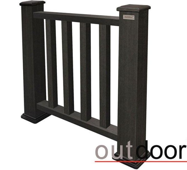 Ограждение из ДПК Outdoor Классик 3D STORM чёрный купить в Николаевске-на-Амуре