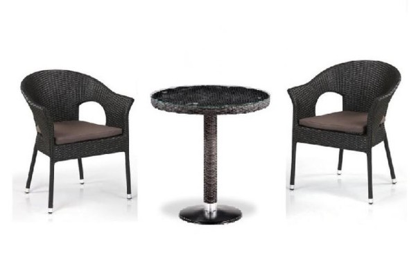 Комплект плетеной мебели AFINA из иск. ротанга T601/Y79A-W53 Brown 2Pcs купить в Николаевске-на-Амуре