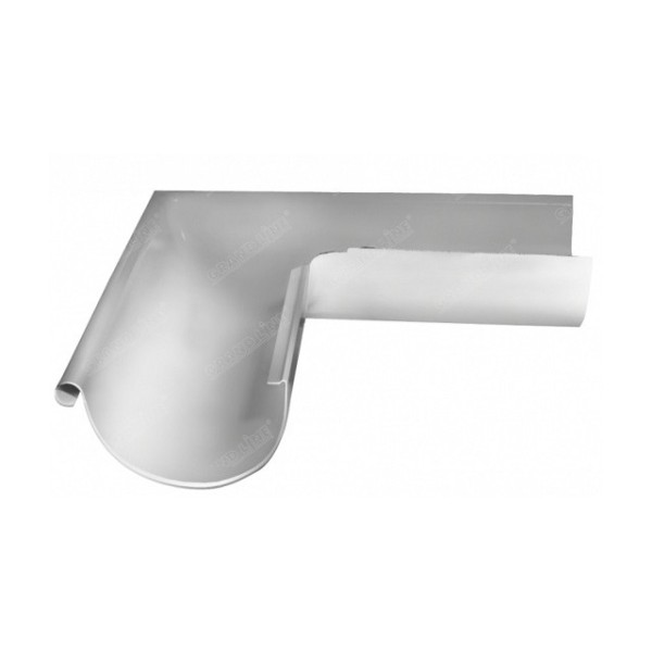 Водосток Grand Line 125x90 – Угол наружный 90° RAL 9003 купить в Николаевске-на-Амуре