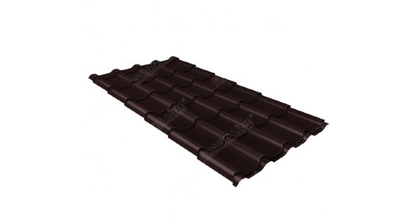 Металлочерепица камея 0,5 Satin RAL 8017 шоколад купить в Николаевске-на-Амуре