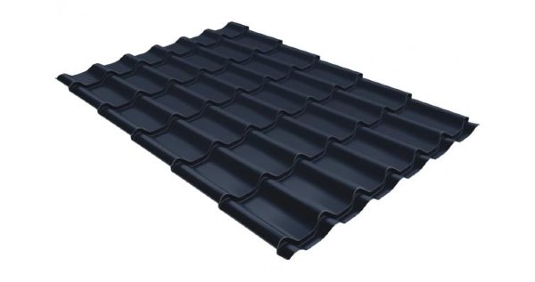 Металлочерепица классик 0,5 Satin RAL 7024 мокрый асфальт купить в Николаевске-на-Амуре