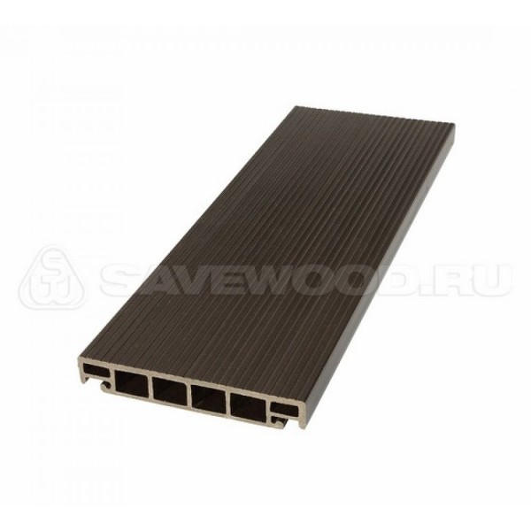 Террасная доска из ДПК SW-Salix «SaveWood» темно-коричневый купить в Николаевске-на-Амуре
