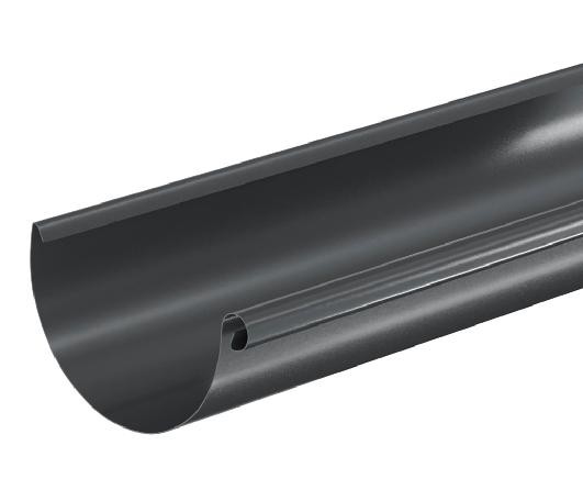 Водосток Aquasistem, система 150/100 - Водосточный желоб 3.00м RAL 7024 Тёмно-серый купить в Николаевске-на-Амуре